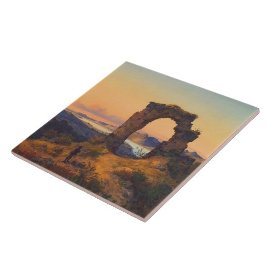 Roland's Arch (door Andreas Achenbach) Tegeltje (Zijkant)