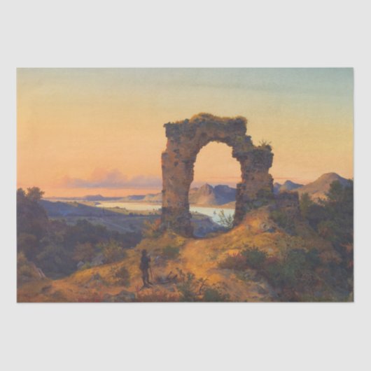 Roland's Arch (door Andreas Achenbach) Tissuepapier (Voorkant)
