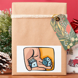 Rolapparaat Rechthoekige Sticker