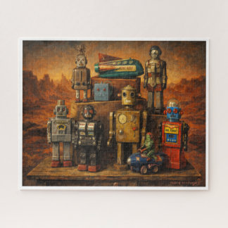 ROLBEURT VOOR SCI-FI TIN TOY RUIMTEROBOTS LEGPUZZEL