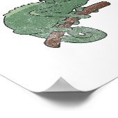 Rolde ik met mijn ogen hardop - Grappige Chameleon Poster (Hoek)