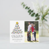 Rolde met het toiletpapier Kerstboom Foto Feestdagenkaart (Staand voorkant)