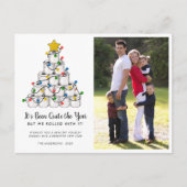 Rolde met het toiletpapier Kerstboom Foto Feestdagenkaart (Voorkant)