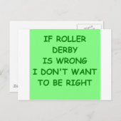 rolderby briefkaart (Voorkant / Achterkant)