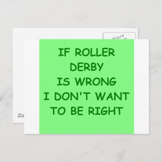 rolderby briefkaart (Voorkant / Achterkant)