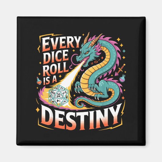 Role Playing Gamer Rpg Master D20 Tabletop Funny R Magneet (Voorkant)