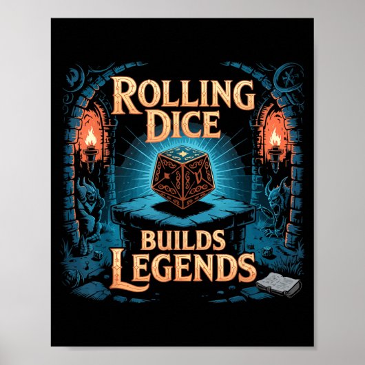 Role Playing Gamer Rpg Master D20 Tabletop Funny R Poster (Voorkant)