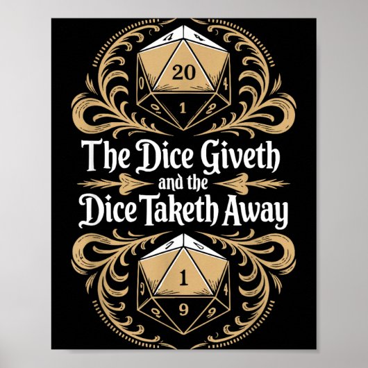 Role Playing Gamer Rpg Master D20 Tabletop Funny R Poster (Voorkant)