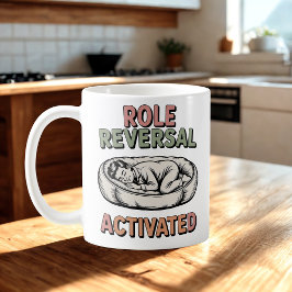 Role Reversal Activated | Human-Pet Humor Design Koffiemok