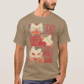 Roleplayer Routine Kitten Dice Roll T-shirt (Voorkant)