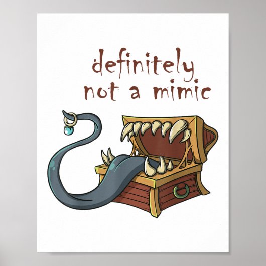 Roleplaying RPG Mimic Meme Joke Verloving Bride G Poster (Voorkant)