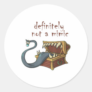 Roleplaying RPG Mimic Meme Joke Verloving Bride G Ronde Sticker