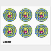 Rolerende Ringen Optische Illusie Ronde Sticker (Vel)