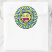 Rolerende Ringen Optische Illusie Ronde Sticker (Tas)