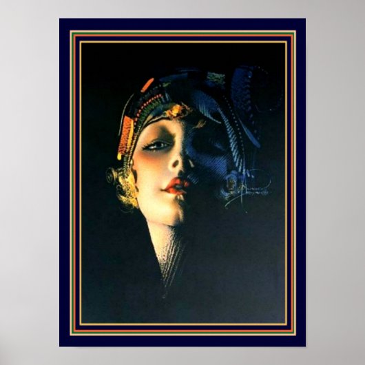 Rolf Armstrong Art Deco Afdrukken 12 x 16 Poster (Voorkant)