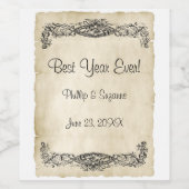 rolgordel voor parchtijdendag wijn etiket (Enkel label)