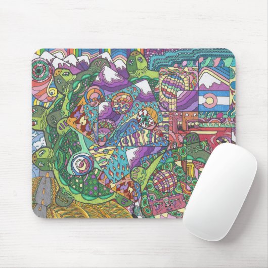 Rolheuvels van schildpadden muismat (Met muis)