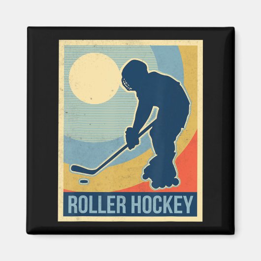 Rolhockey vintage magneet (Voorkant)