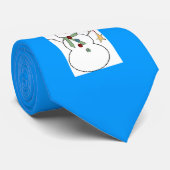 Rolig julslips med snögubbe stropdas (Opgerold)