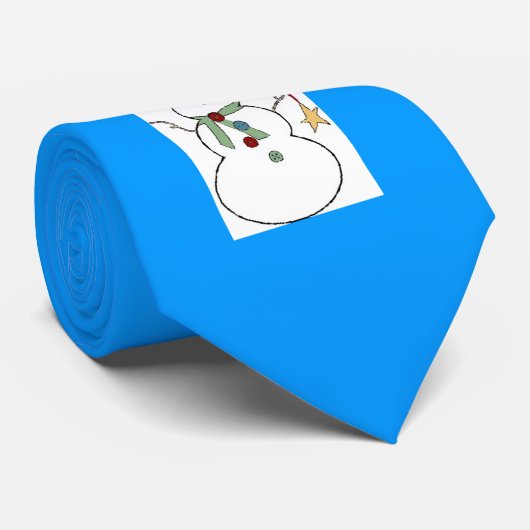 Rolig julslips med snögubbe stropdas (Opgerold)