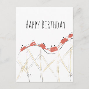 Rolkustwacht Hand Drawn Birthday Briefkaart