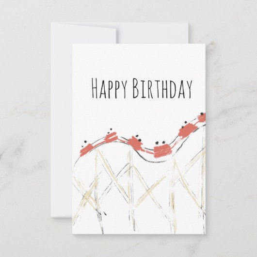 Rolkustwacht Hand Drawn Birthday Kaart (Voorkant)