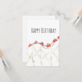 Rolkustwacht Hand Drawn Birthday Kaart (Voorkant / Achterkant in situ)