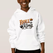Roll a King – Bowling Crown Kids Pullover Hoodie (Voorkant)