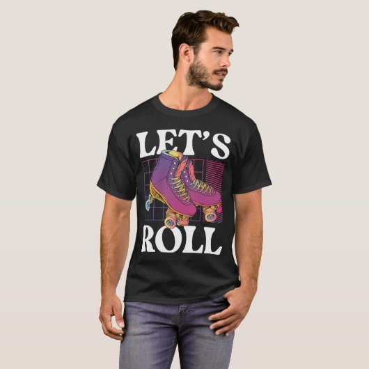 Roll Backprint Roller Skating T-shirt (Voorkant volledig)