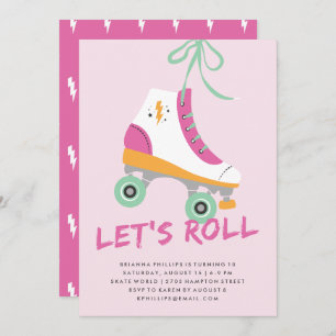 Roll Birthday Invitation - Magenta Kaart