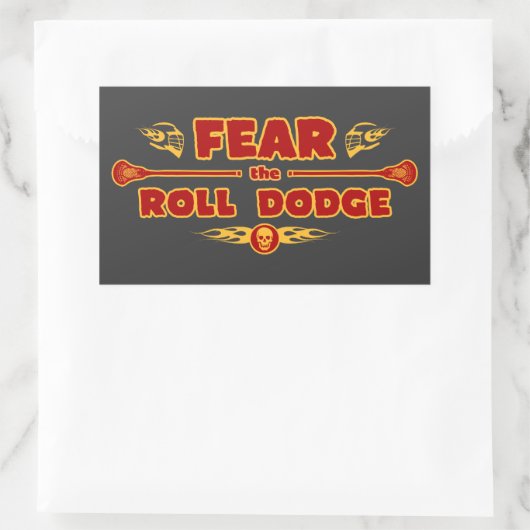 Roll Dodge Rechthoekige Sticker (Tas)