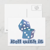 Roll ermee - Dice Games Briefkaart (Voorkant / Achterkant)