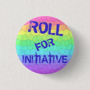 "Roll for Initiative" — Drukte Dungeons Dragons Ronde Button 3,2 Cm