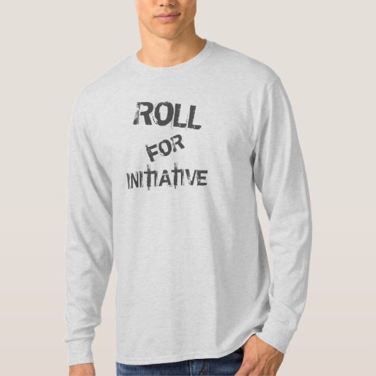 "Roll for Initiative" — Drukte Dungeons Dragons T-shirt (Voorkant)