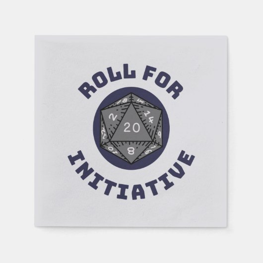Roll for Initiative Party Napkins Servet (Voorkant)