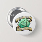 Roll for Initiative Ronde Button 5,7 Cm (Voorkant /achterkant)