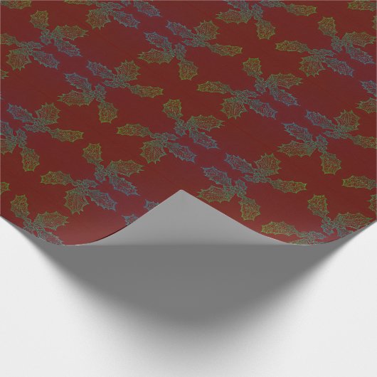 Roll Gift Wrap Papier Holly Schets (Hoek)