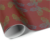 Roll Gift Wrap Papier Holly Schets (Rol Hoek)
