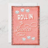 Roll in Bunco Dice Party Kaart (Voorkant)