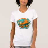 "Roll Into Summer" Retro Roller Schaats T-shirt (Voorkant)