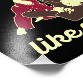 Roll like a Girl Brazilian Jiu Jitsu BJJ Foto Afdruk (Hoek)