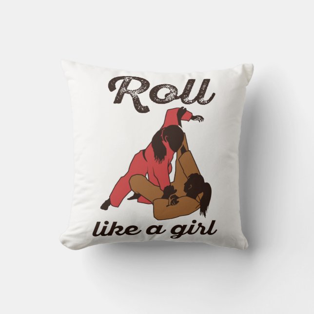Roll like a Girl Jiu Jitsu Kussen (Voorkant)