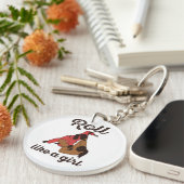 Roll like a Girl Jiu Jitus Sleutelhanger (Voorkant Rechts)