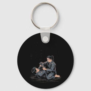 Roll Like a Girl Martial Arts Braziliaans Jiu Jits Sleutelhanger