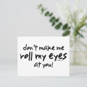Roll Mijn ogen Briefkaart (Staand voorkant)