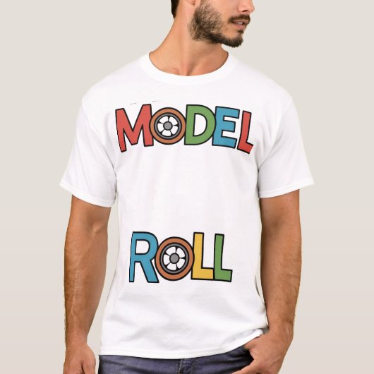 Roll Model Mannen basisshirt 👕✅ T-shirt (Voorkant)