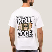 Roll Model Mannen basisshirt 👕✅ T-shirt (Achterkant)