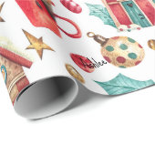 Roll, Naam op Magisch Snoep Huizen, Sweets Pattern Cadeaupapier (Rol Hoek)