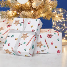 Roll, Naam op Whimsy Holiday Snoep Pattern