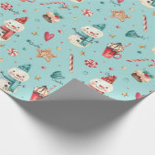 Roll, Naam op Whimsy Snowman Patroon 30-in x 6ft Cadeaupapier (Hoek)